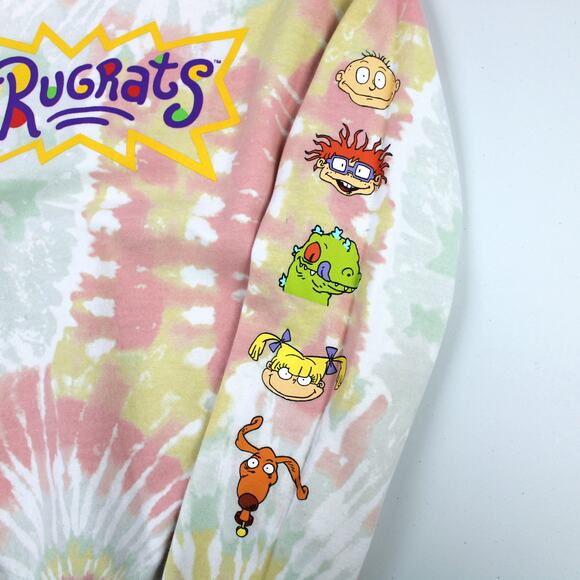 Nickelodeon Rugrats Womens XS Sweatshirt Tie Dye Oversized‎ Cartoon Pastel Retro - Picture 7 of 9